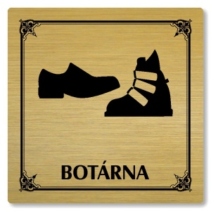Botárna, 80x80mm, zlatá, Nebraska